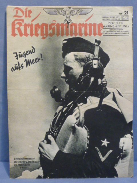 Original WWII German Die Kriegsmarine Magazine, November 1943