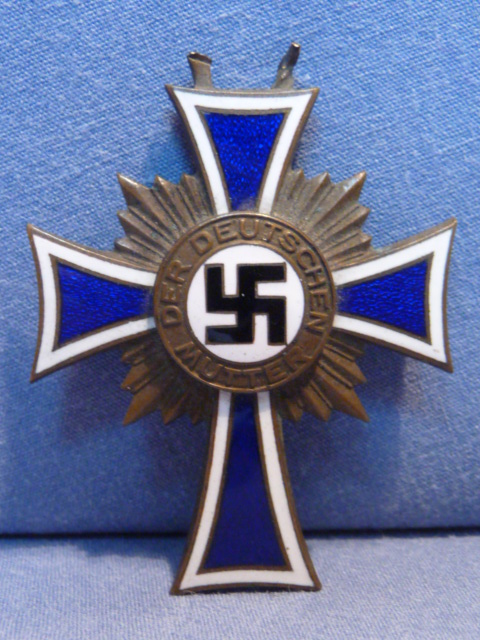 Original Nazi Era German Mother's Cross in Bronze, Damaged