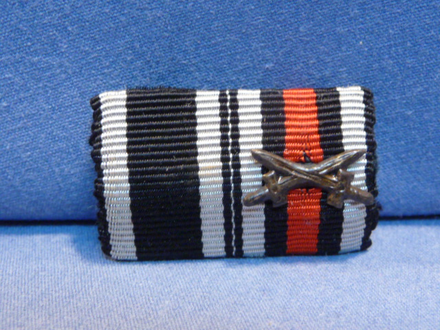 Original WWII German Two-Position Ribbon Bar, 1914 Iron Cross, UNISSUED