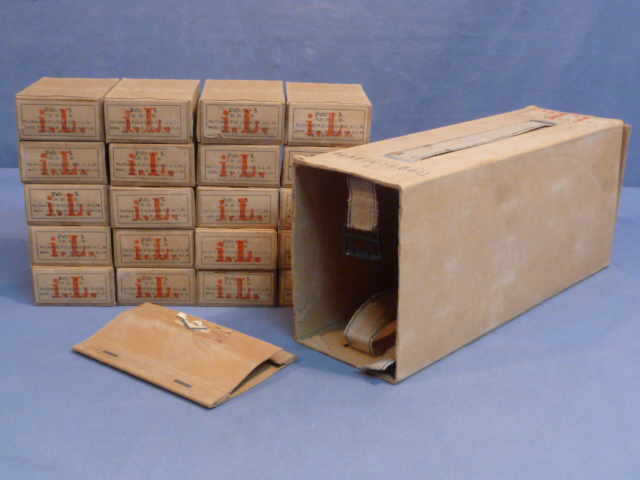 Original WWII German 8mm Mauser Ammo Boxes & Sleeve, In Stripper Clips