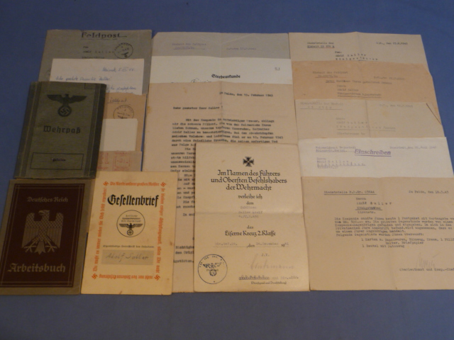 Original WWII German Documents Grouping to Fallen Soldier, Machine Gun Company