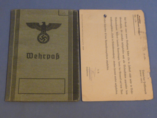 Original WWII German Wehrpa� PLUS