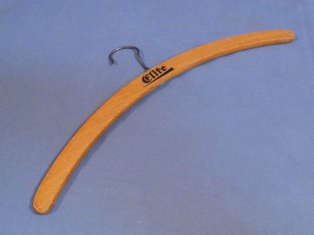 Original WWII Era German Wooden Clothes Hanger, Elite
