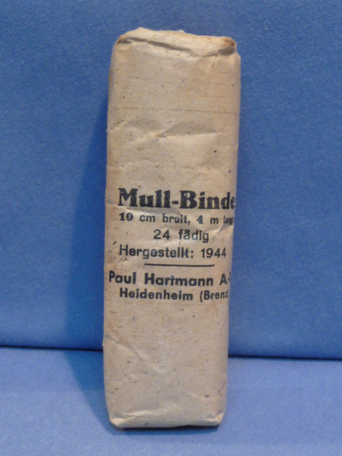 Original WWII German 1944 Dated Small Bandage, Mull-Binde