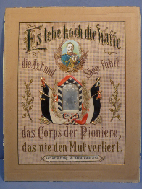 Original WWI German Customizable Embroidered Service Print