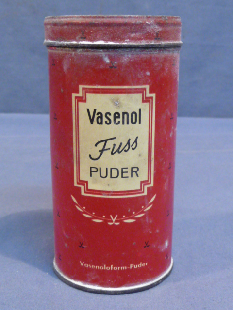 Original WWII Era German VASENOL Foot Powder, FUSS-PUDER