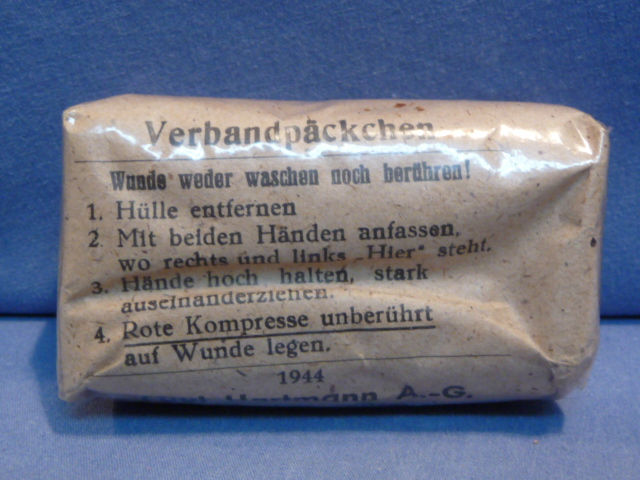 Original WWII German Medical Item, Small First Aid Bandage 1944