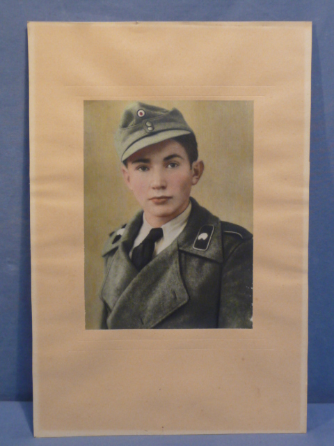 Original WWII German Assault Gun Soldiers Color Enhanced Photograph