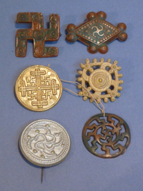 Original Nazi Era German Collection of Plastic Tinnies, 6 Pieces