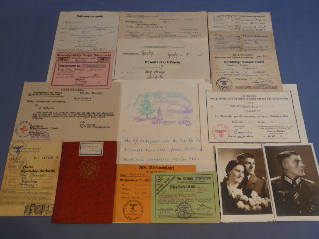 Original WWII German Heer (Army) Officer's Documents Grouping