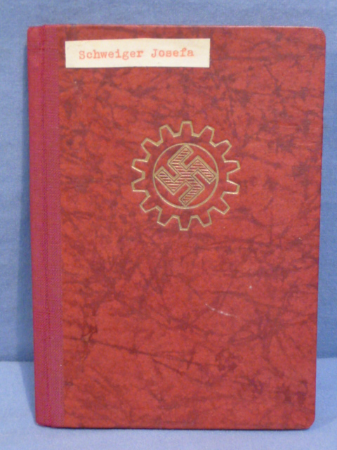 Original WWII German DAF Membership ID/Dues Book