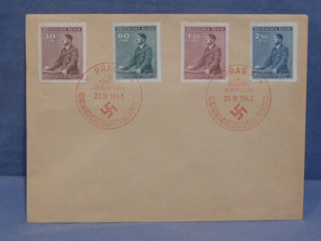 Original WWII German Unused Envelope with Special Cancellations, F�hrers Birthday 1942