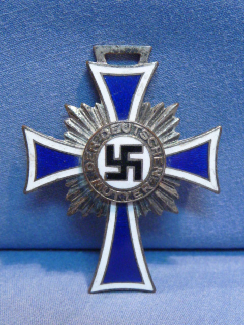 Original Nazi Era German Mother's Cross in Silver