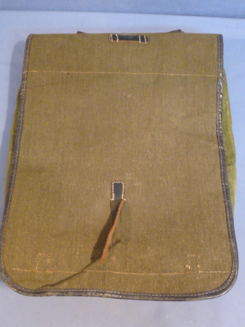 Original WWII German M39 Tornister Pack with Cloth Flap and Shoulder Straps