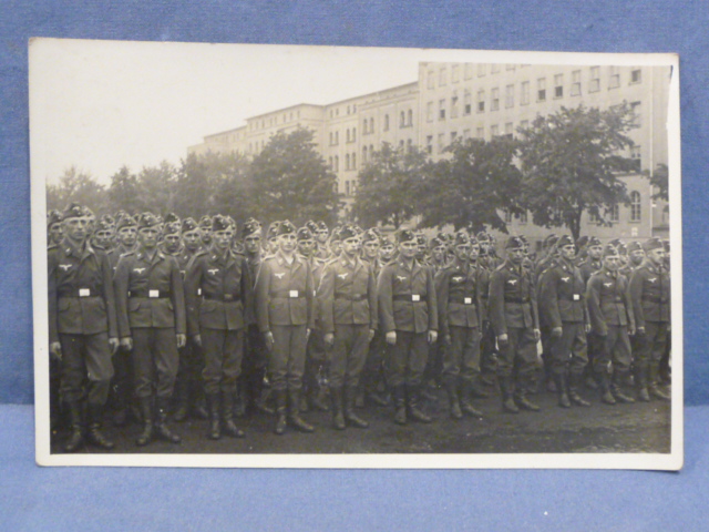 Original WWII German Luftwaffe Unit's Group Photo Postcard