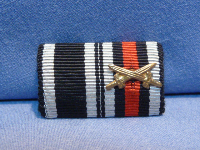 Original WWII German Two-Position Ribbon Bar, 1914 Iron Cross, UNISSUED