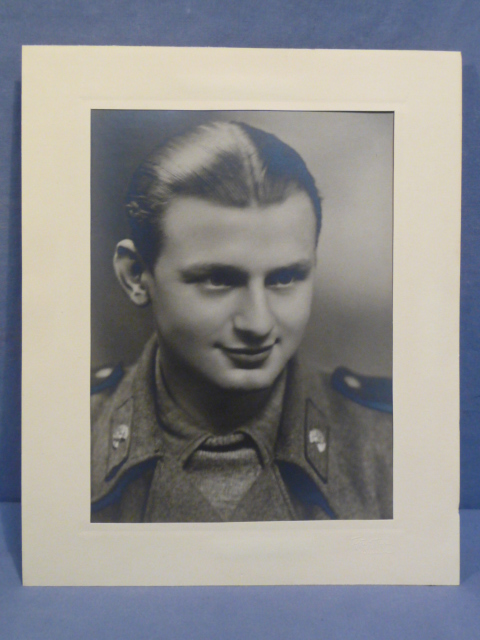 Original WWII German Assault Gun Soldier's Photograph with Matting