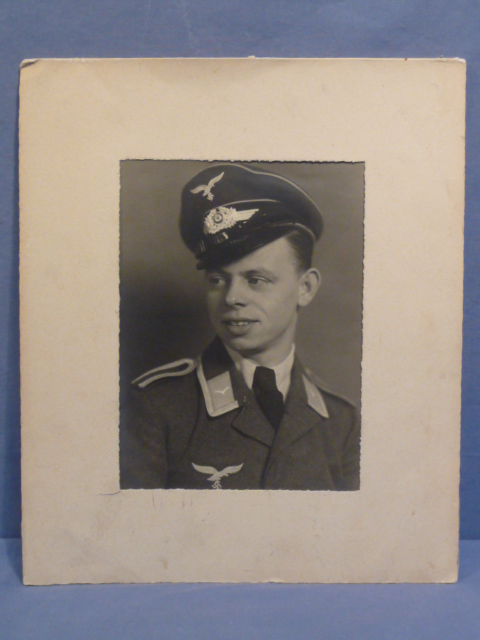 Original WWII German Luftwaffe (Air Force) NCO's Matted Photograph
