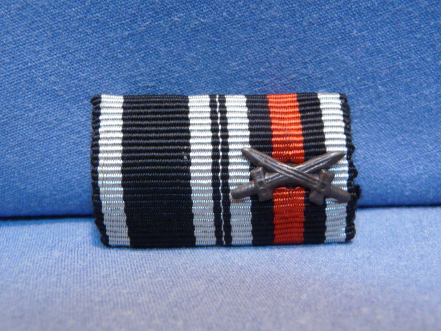 Original WWII German Two-Position Ribbon Bar, 1914 Iron Cross, UNISSUED