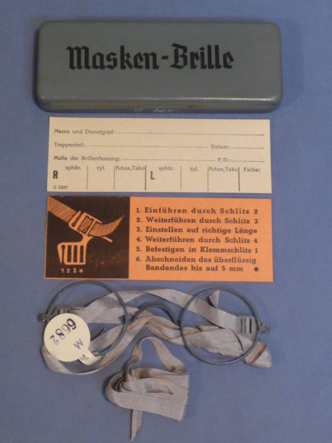 Original WWII German Masken-Brille (Gas Mask Glasses), UNISSUED!!!