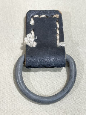 Original WWII German Rucksack D-Ring with Leather Tab