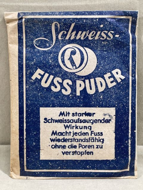Original Nazi Era German Schweiss-Foot Powder Packet