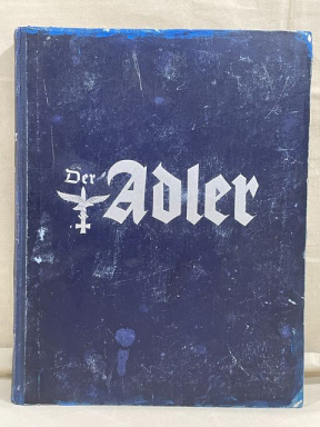 Original WWII German Bound Der Adler (Luftwaffe) Magazine Book, 1942