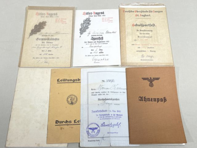 Original WWII German Mostly Sports Activity Related Documents Set, Herrmann Family