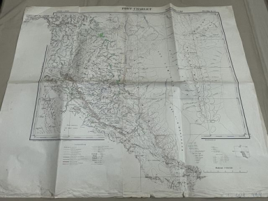 Original WWII German Afrikakorps Map of FORT CHARLET