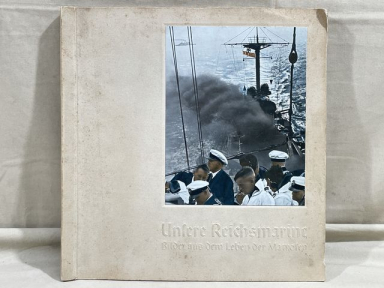 Original Pre-WWII German Cigarette Card Album, Unsere Reichsmarine