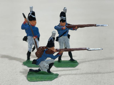 Original Nazi Era German Set of 3 Lead Flats, Foot Soldiers