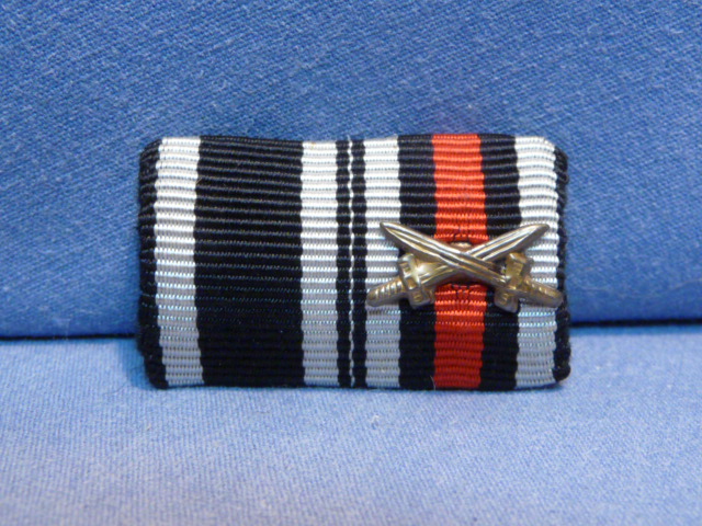 Original WWII German Two-Position Ribbon Bar, 1914 Iron Cross, UNISSUED