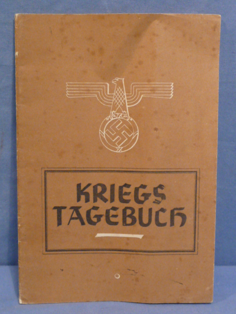 Original WWII German Soldier's War Diary, KRIEGS TAGEBUCH