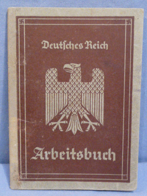 Original Nazi Era German Arbeitsbuch, 1st Type