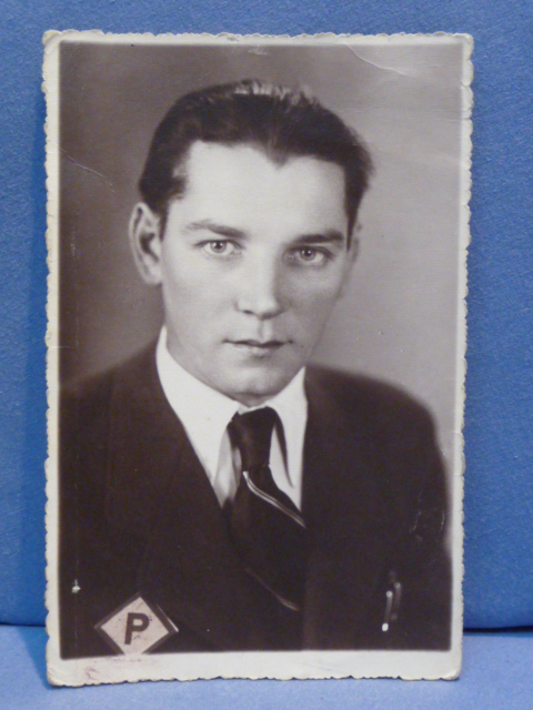 Original WWII German Conscripted Polish Worker Photograph
