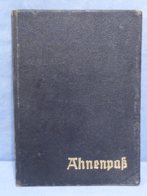 Original Nazi Era German Ahnenpa (Family Tree) Book