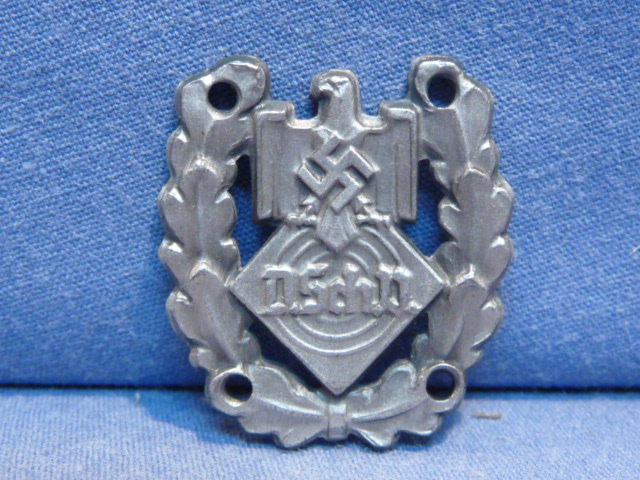 Original Nazi Era German DSchV SILVER Marksmanship Award Badge, 2.4cm