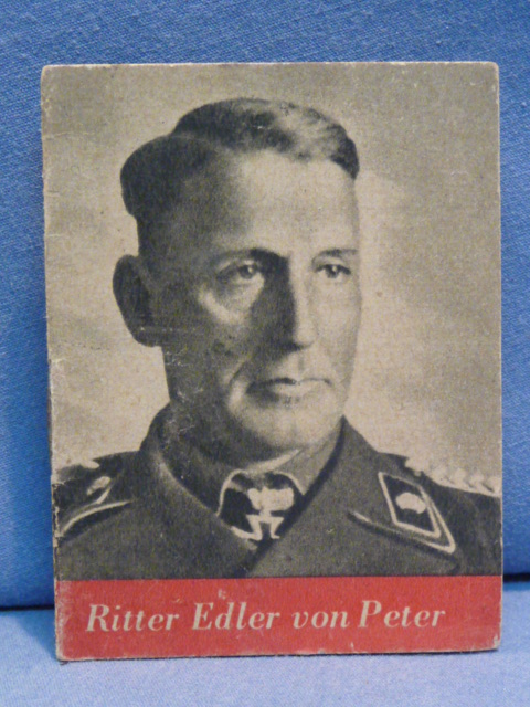 Original WWII German WHW Donation Booklet, Ritterkreuzträger Ritter Edler von Peter