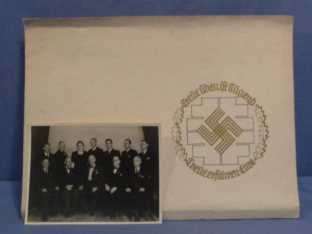 Original 1935 German Award of Thanks for Service to the German Gymnastics Association PLUS