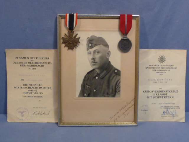 Original WWII German Heer (Army) Soldier's Grouping, Medals/Award Documents/Photo
