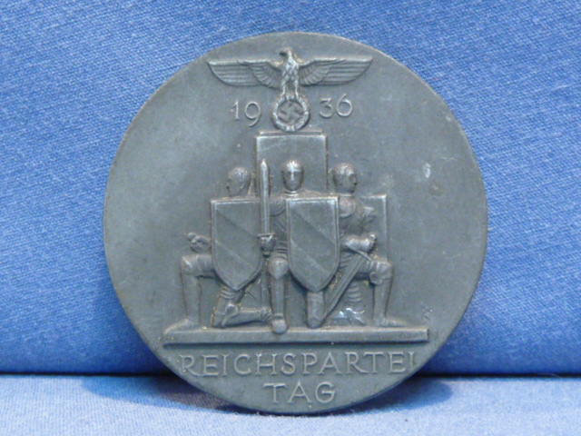 Original Nazi Era German Metal Tinnie, REICHSPARTEI TAG 1936