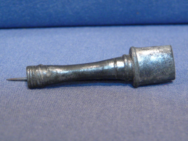 Original Nazi Era German Metal Weapons Stick Pin, STICK GRENADE