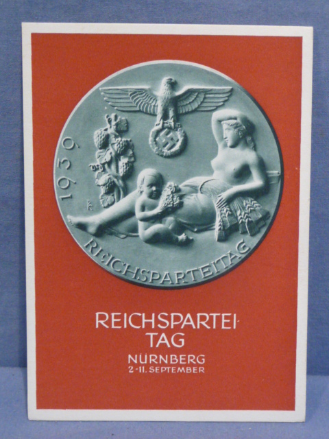 Original 1939 German Commemorative Postcard, Reichs Party Day