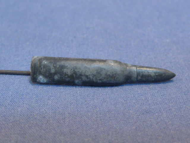 Original Nazi Era German Metal Weapons Stick Pin, 7.92mm Bullet