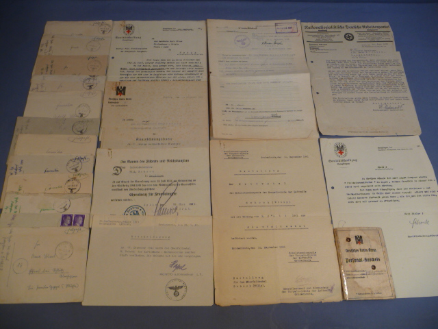 Original WWII German Red Cross Documents Set, Deutsches Rotes Kreuz