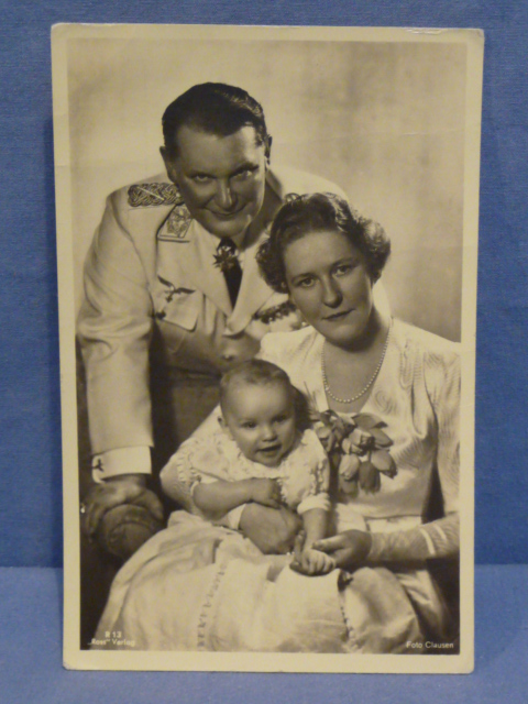 Original WWII German Personality Postcard, GÖRING FAMILY!!!