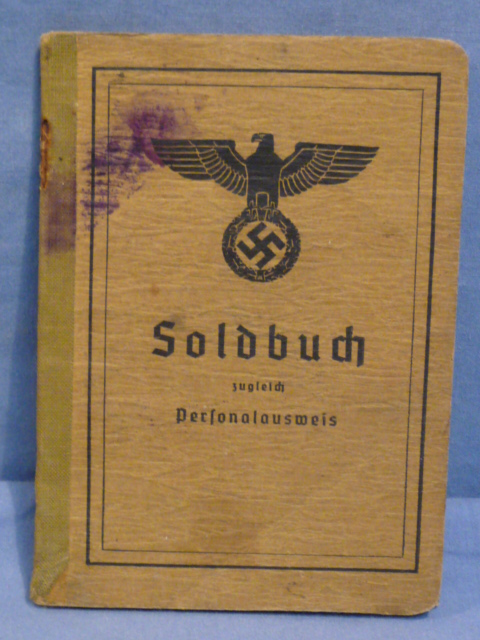 Original WWII German Heer (Army) Soldbuch, BLANK