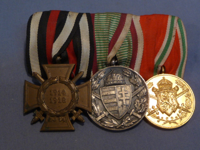 Original WWII German 3 Position Parade Medal Bar, Combatant's Honor Cross