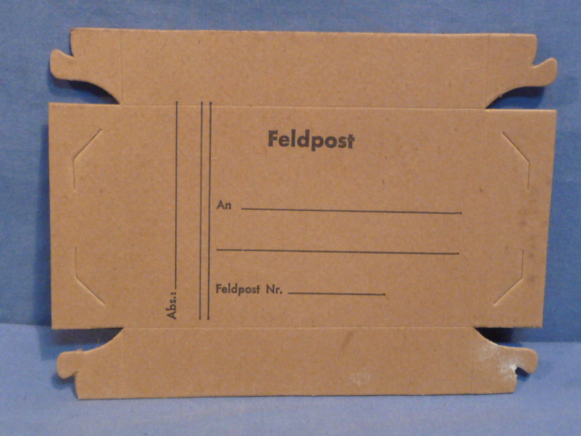 Original WWII German Soldier's Feldpost Box TOP, UNFOLDED