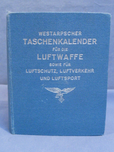 Original WWII German Luftwaffe Calendar/Information Book, Taschenkalender für die Luftwaffe